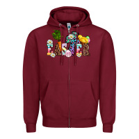 Burgundy easter Zipper Hoodie - AdoDesignShop