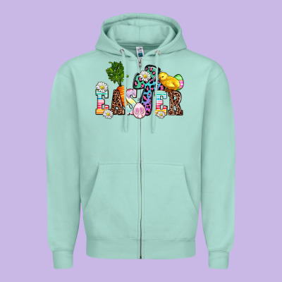 Easter Zipper Hoodie Designed By Adodesignshop