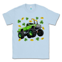 Dusty Blue Monster truck st patricks day Classic Tee - Neo Western