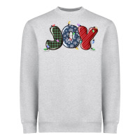 Heather Grey joy christmas lights Heavyweight Sweatshirt - MaliasSmallBusiness