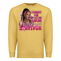 Antique Gold I fought for my life and i won afro woman Premium Sweatshirt - NancyCooperArtShop