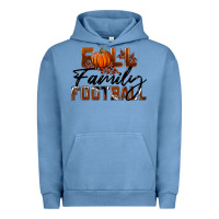 Pigment Pebble Blue Fall Family Football Urban Hoodie - LillyAllenDesigns
