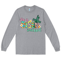 Heather Grey He is risen indeed Easter Long Sleeve Tee - CowGirlArtShop