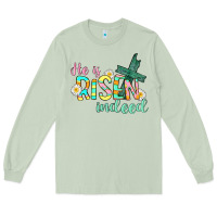 Matcha He is risen indeed Easter Long Sleeve Tee - CowGirlArtShop