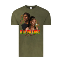 Vintage Olive afro black love matters Vintage Tee - texasbilliewilder