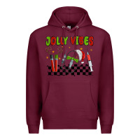 Burgundy jolly vibes Premium Hoodie - MaliasSmallBusiness