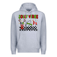 Heather Grey jolly vibes Premium Hoodie - MaliasSmallBusiness