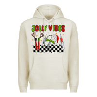 Oatmeal Heather jolly vibes Premium Hoodie - MaliasSmallBusiness