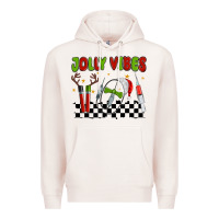 Pale Pink jolly vibes Premium Hoodie - MaliasSmallBusiness