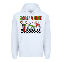 White jolly vibes Premium Hoodie - MaliasSmallBusiness