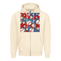 Sandshell baseball paisley and jean pattern, baseball seamless pattern Zipper Hoodie - JahusDesignShop