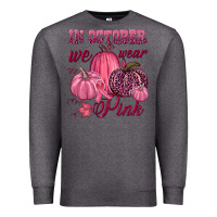 Charcoal Heather In october we wear pink Premium Sweatshirt - NancyCooperArtShop