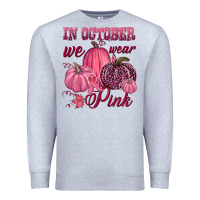 Heather Grey In october we wear pink Premium Sweatshirt - NancyCooperArtShop