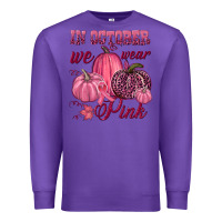 Purple In october we wear pink Premium Sweatshirt - NancyCooperArtShop