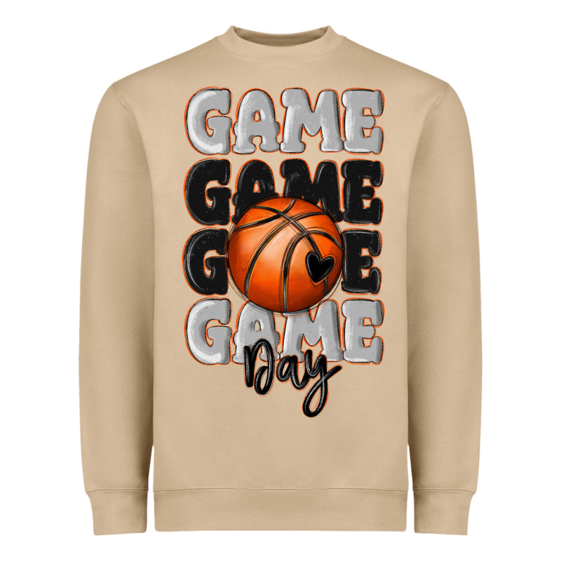 Game Day Basketball Bal Heavyweight Sweatshirt by MaliasSmallBusiness | Teevron