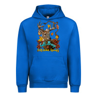 Cobalt Fall Breeze And Autumn Leaves Deer Urban Hoodie - LillyAllenDesigns