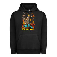 Pigment Black Fall Breeze And Autumn Leaves Deer Urban Hoodie - LillyAllenDesigns