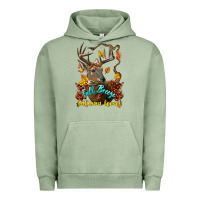 Pigment Oil Green Fall Breeze And Autumn Leaves Deer Urban Hoodie - LillyAllenDesigns