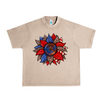 French Oak American flag leopard sunflower Urban Heavy Tee - Zillion Design Studio