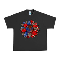 Pigment Black American flag leopard sunflower Urban Heavy Tee - Zillion Design Studio