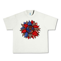 Pistachio American flag leopard sunflower Urban Heavy Tee - Zillion Design Studio