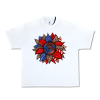 White American flag leopard sunflower Urban Heavy Tee - Zillion Design Studio