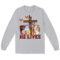 Moon Dust He lives Easter Day Long Sleeve Tee - CowGirlArtShop