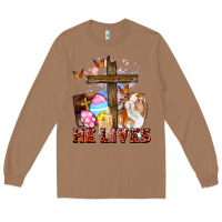 Toasted Coconut He lives Easter Day Long Sleeve Tee - CowGirlArtShop