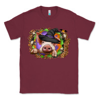 Burgundy halloween pig Classic Tee - CowhideDigitalArt