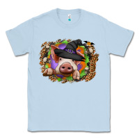 Dusty Blue halloween pig Classic Tee - CowhideDigitalArt