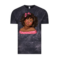 Cloud Black afro black girlchild kiss with bow Vintage Tee - texasbilliewilder