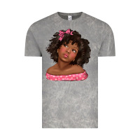 Cloud Rock afro black girlchild kiss with bow Vintage Tee - texasbilliewilder