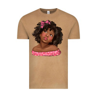 Vintage Camel afro black girlchild kiss with bow Vintage Tee - texasbilliewilder