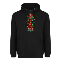 Black our lady of Guadalupe Christmas Heavyweight Hoodie - Jasminsmagicworld