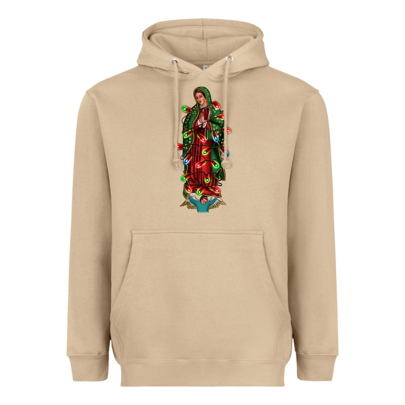 Our Lady Of Guadalupe Christmas Heavyweight Hoodie by Jasminsmagicworld | Teevron