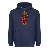 Navy our lady of Guadalupe Christmas Heavyweight Hoodie - Jasminsmagicworld