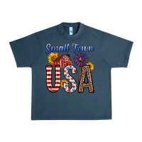 Midnight Navy small town usa Urban Heavy Tee - Zillion Design Studio