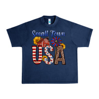 Navy small town usa Urban Heavy Tee - Zillion Design Studio