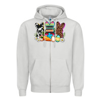 Dove Grey western rabbits Zipper Hoodie - AdoDesignShop