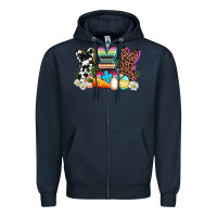 Navy western rabbits Zipper Hoodie - AdoDesignShop