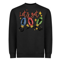 Black let's get lit Heavyweight Sweatshirt - MaliasSmallBusiness