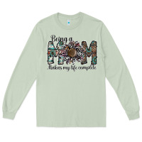 Matcha being a mom makas my life complete Long Sleeve Tee - SublimationCraftShop