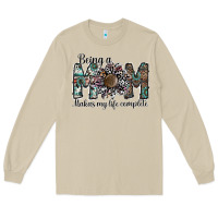 Mushroom being a mom makas my life complete Long Sleeve Tee - SublimationCraftShop