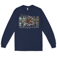 Navy being a mom makas my life complete Long Sleeve Tee - SublimationCraftShop