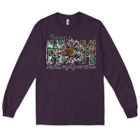 Plum being a mom makas my life complete Long Sleeve Tee - SublimationCraftShop