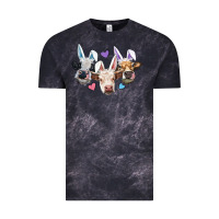Cloud Black Easter Cows With Bunny Ears Vintage Tee - RanaPortraitStore