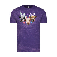 Cloud Purple Easter Cows With Bunny Ears Vintage Tee - RanaPortraitStore