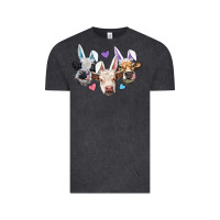 Vintage Black Easter Cows With Bunny Ears Vintage Tee - RanaPortraitStore