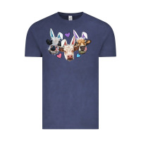 Vintage Denim Easter Cows With Bunny Ears Vintage Tee - RanaPortraitStore