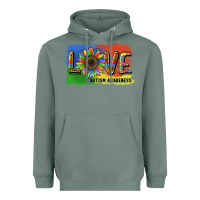 Sage sunflower love autism awareness Heavyweight Hoodie - BarkalooDesign